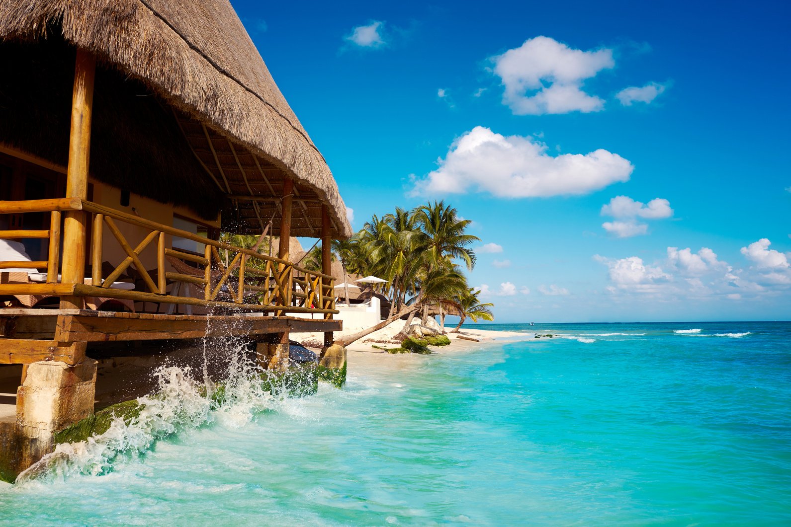 Playa Del Carmen Beach Palapa in Mexico